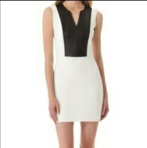 Mason by Michelle Mason leather cut out dress
